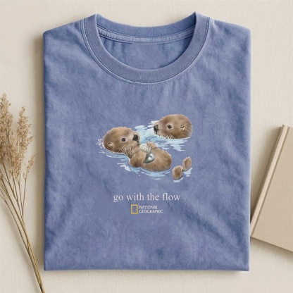 Magmoo National Geographic Otter Go With The Flow T-shirt