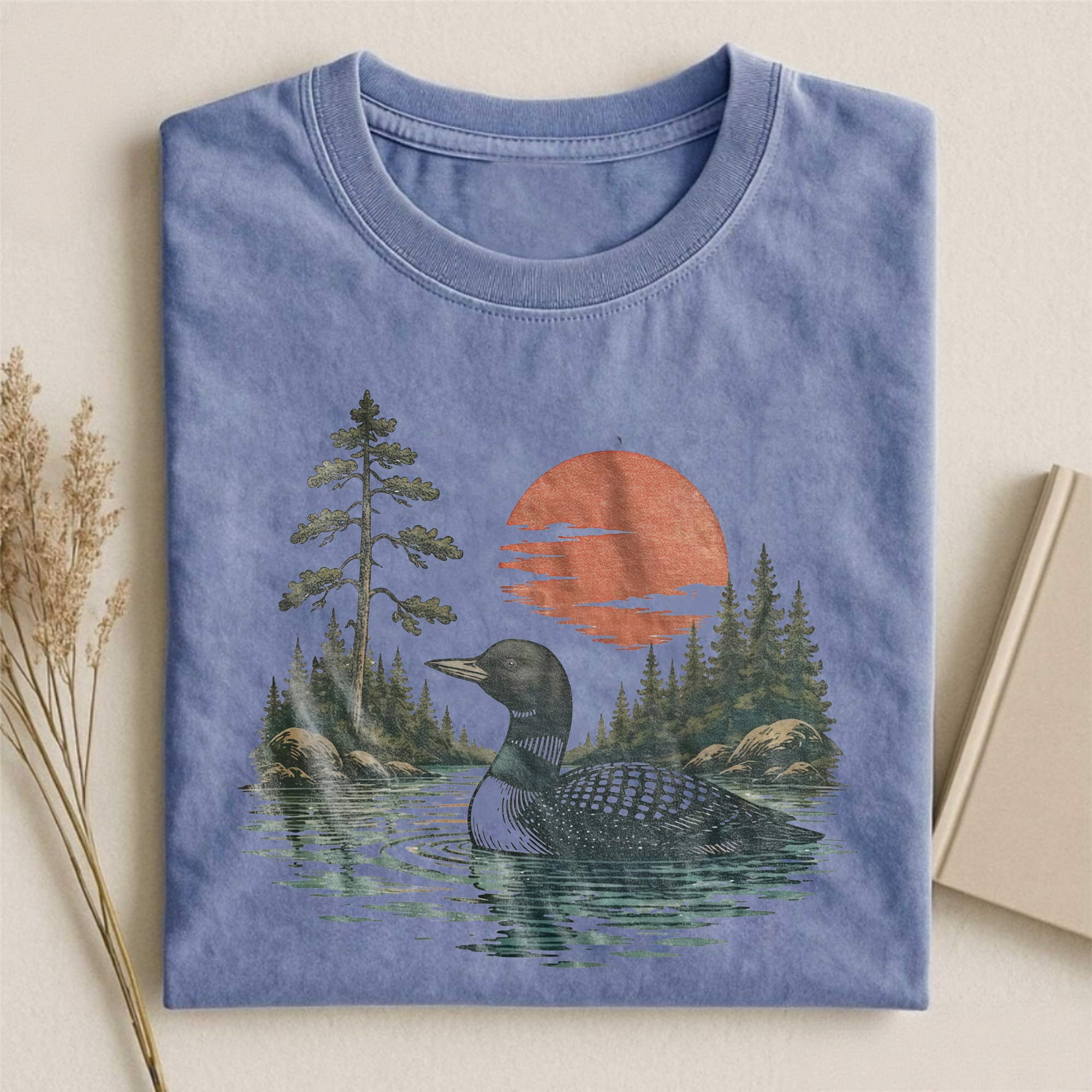 Magmoo Vintage Loon Lake Nature T-shirt