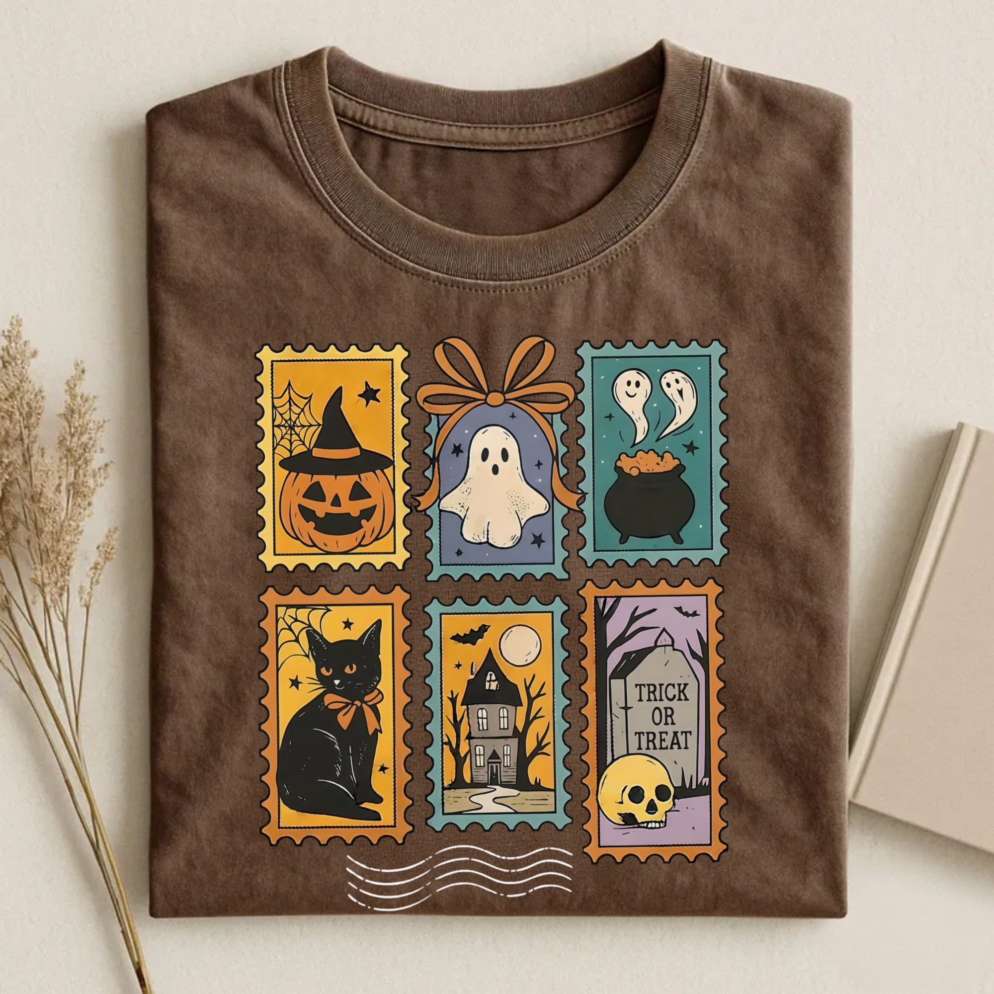 Magmoo Halloween Cute Ghost Pumpkin Cat T-shirt