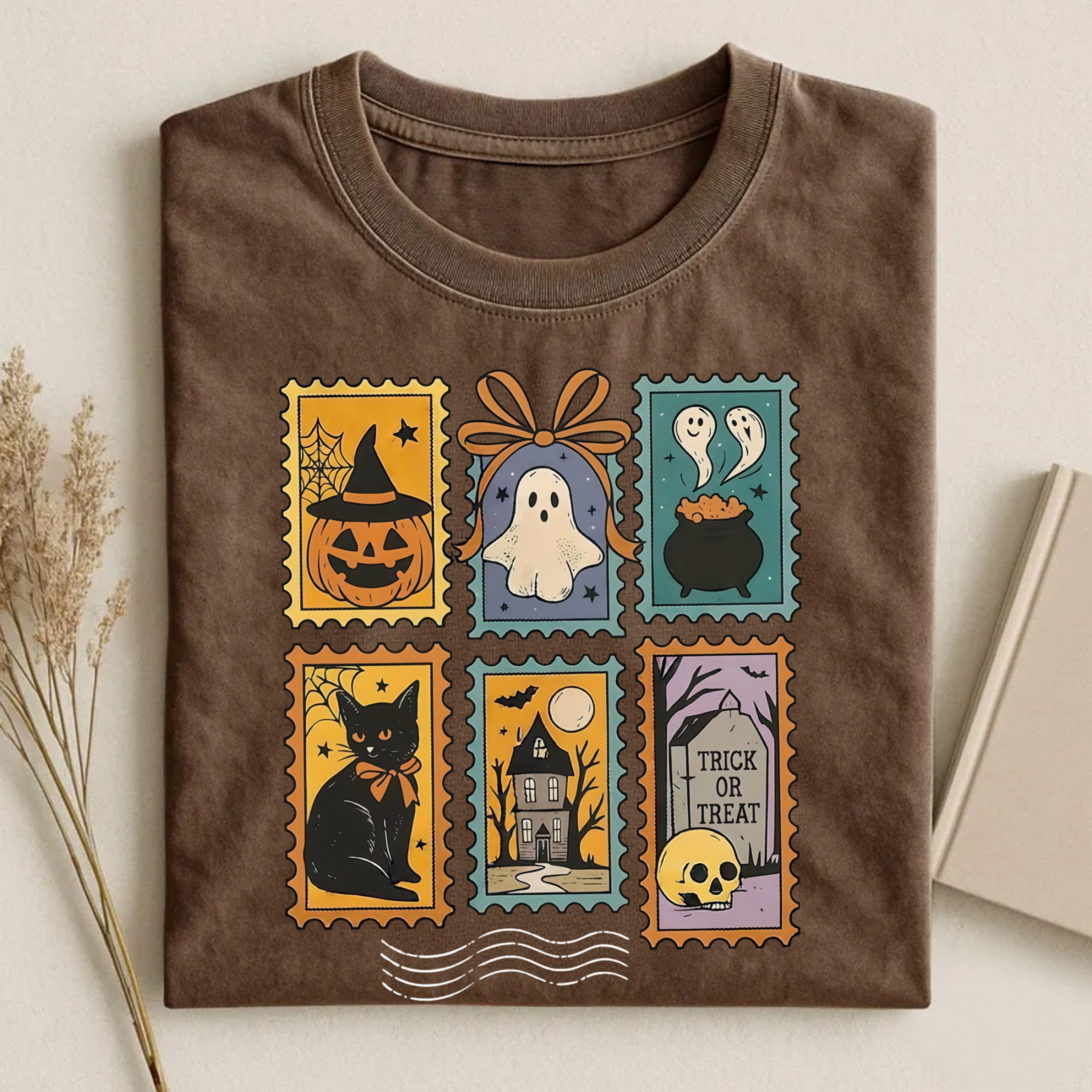 Magmoo Halloween Cute Ghost Pumpkin Cat T-shirt