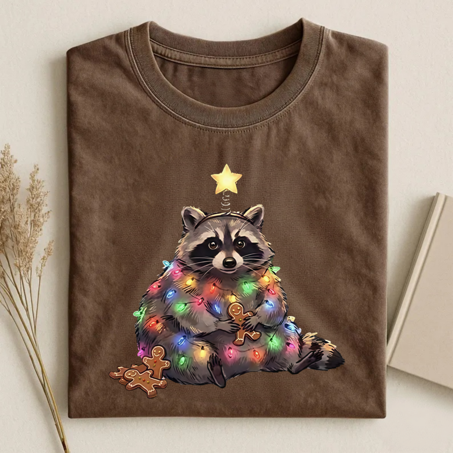 Magmoo Christmas Raccoon Funny Meme T-shirt