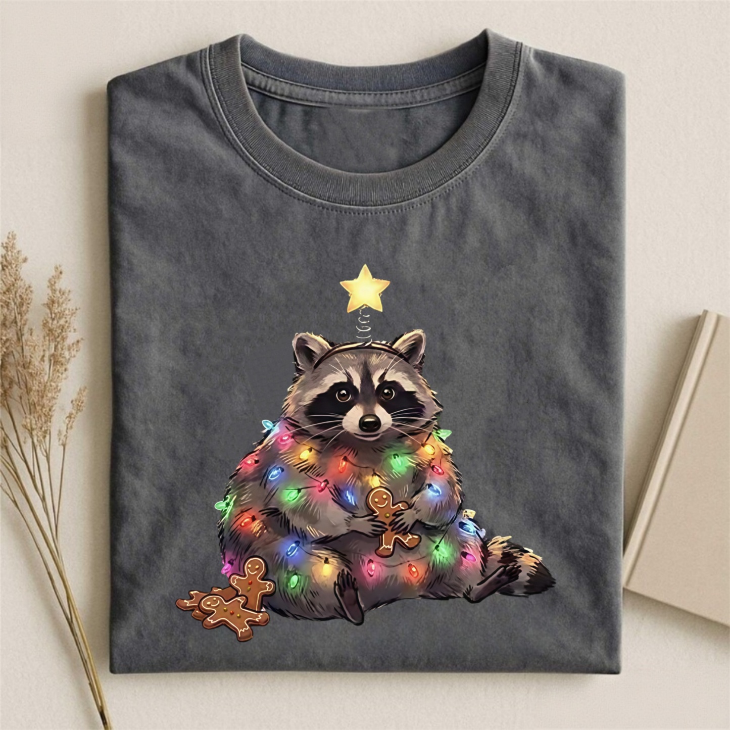 Magmoo Christmas Raccoon Funny Meme T-shirt