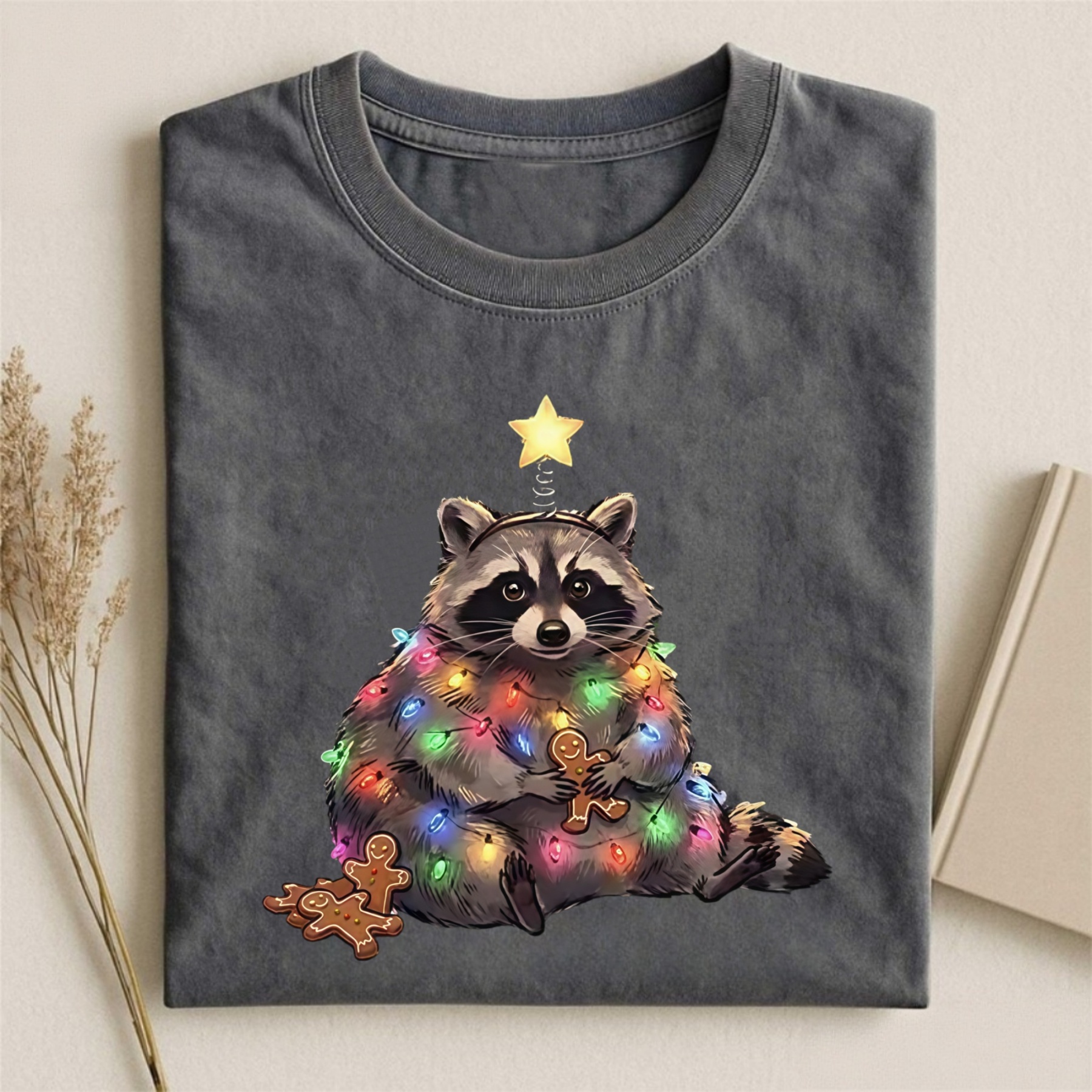 Magmoo Christmas Raccoon Funny Meme T-shirt