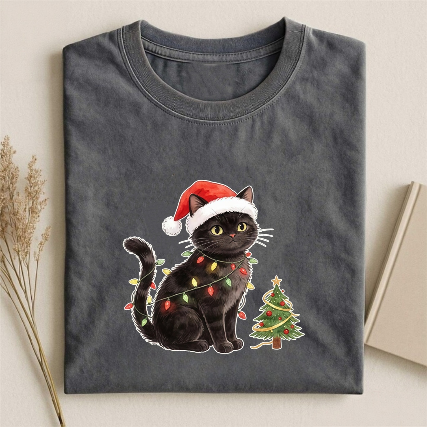 Magmoo Xmas Cat Charm T-shirt