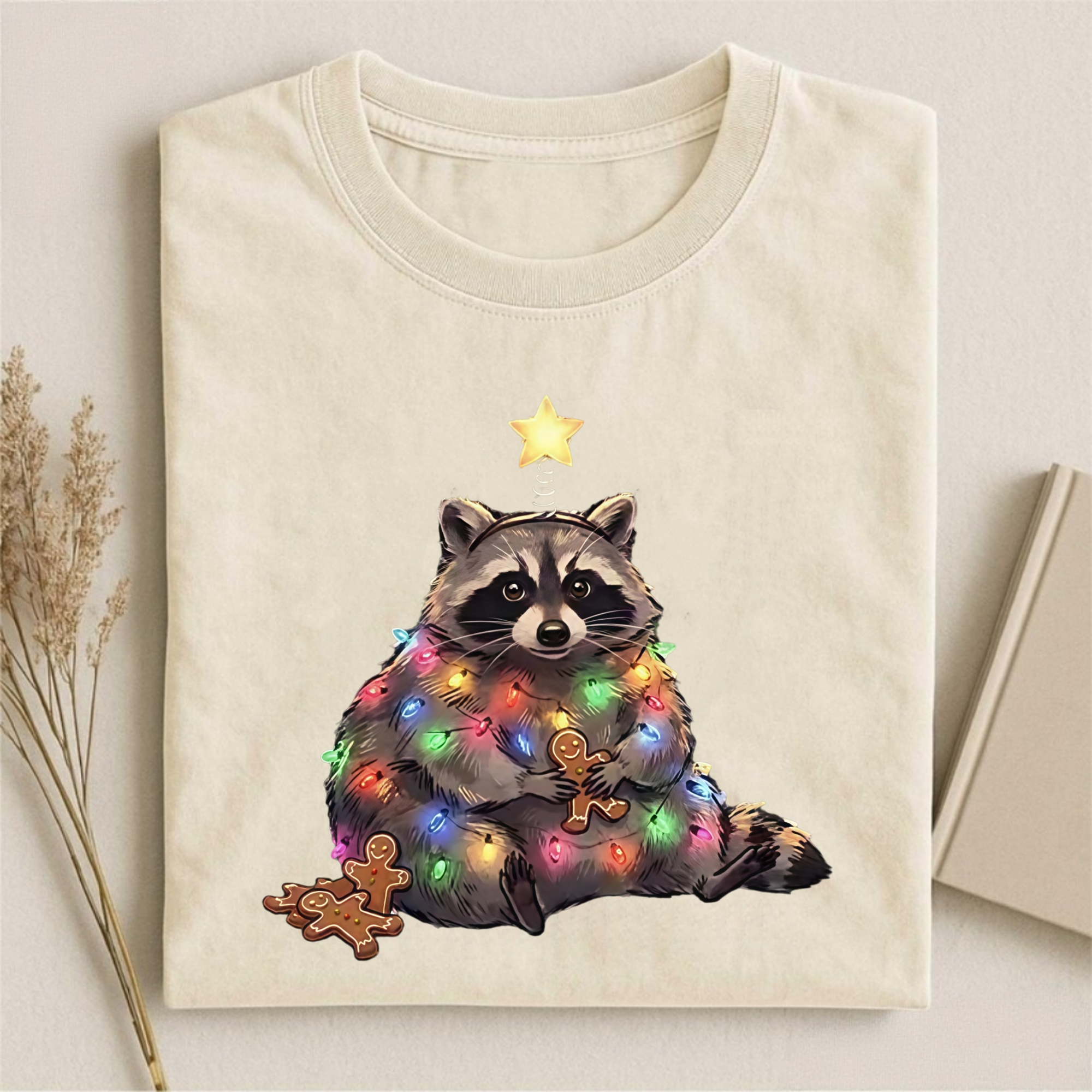 Magmoo Christmas Raccoon Funny Meme T-shirt