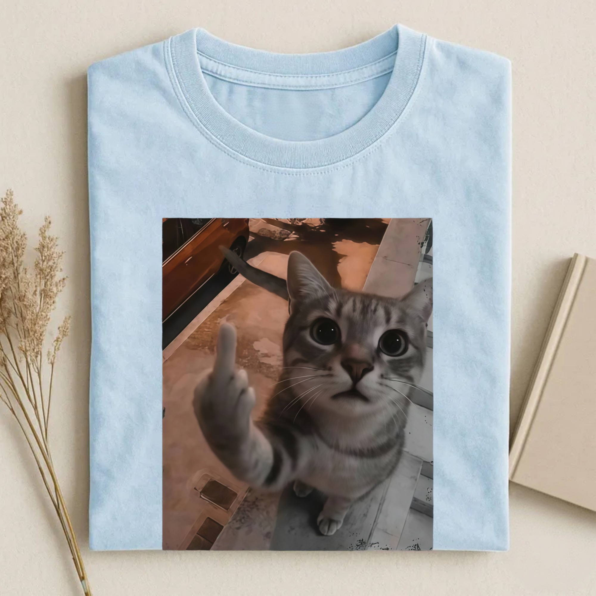 Magmoo Cat's Unapologetic Vintage Salute T-shirt
