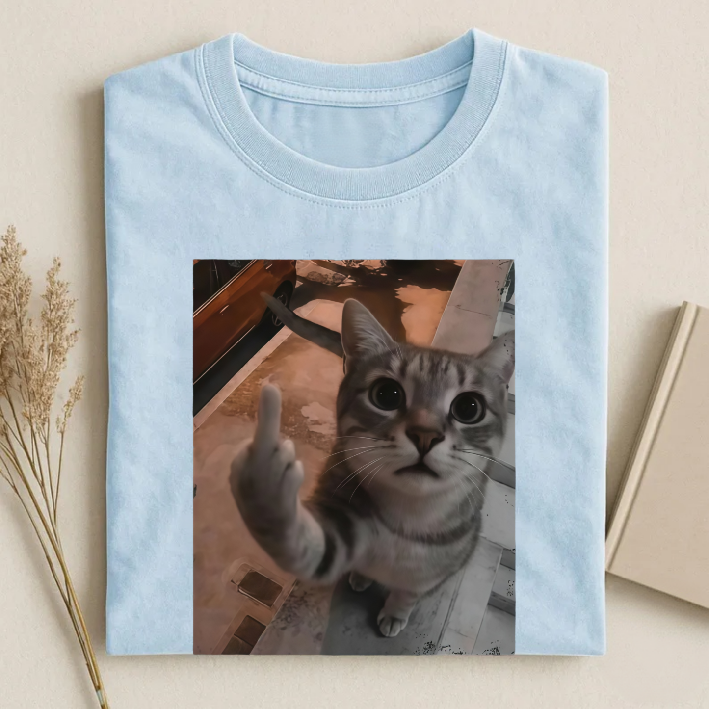 Magmoo Cat's Unapologetic Vintage Salute T-shirt