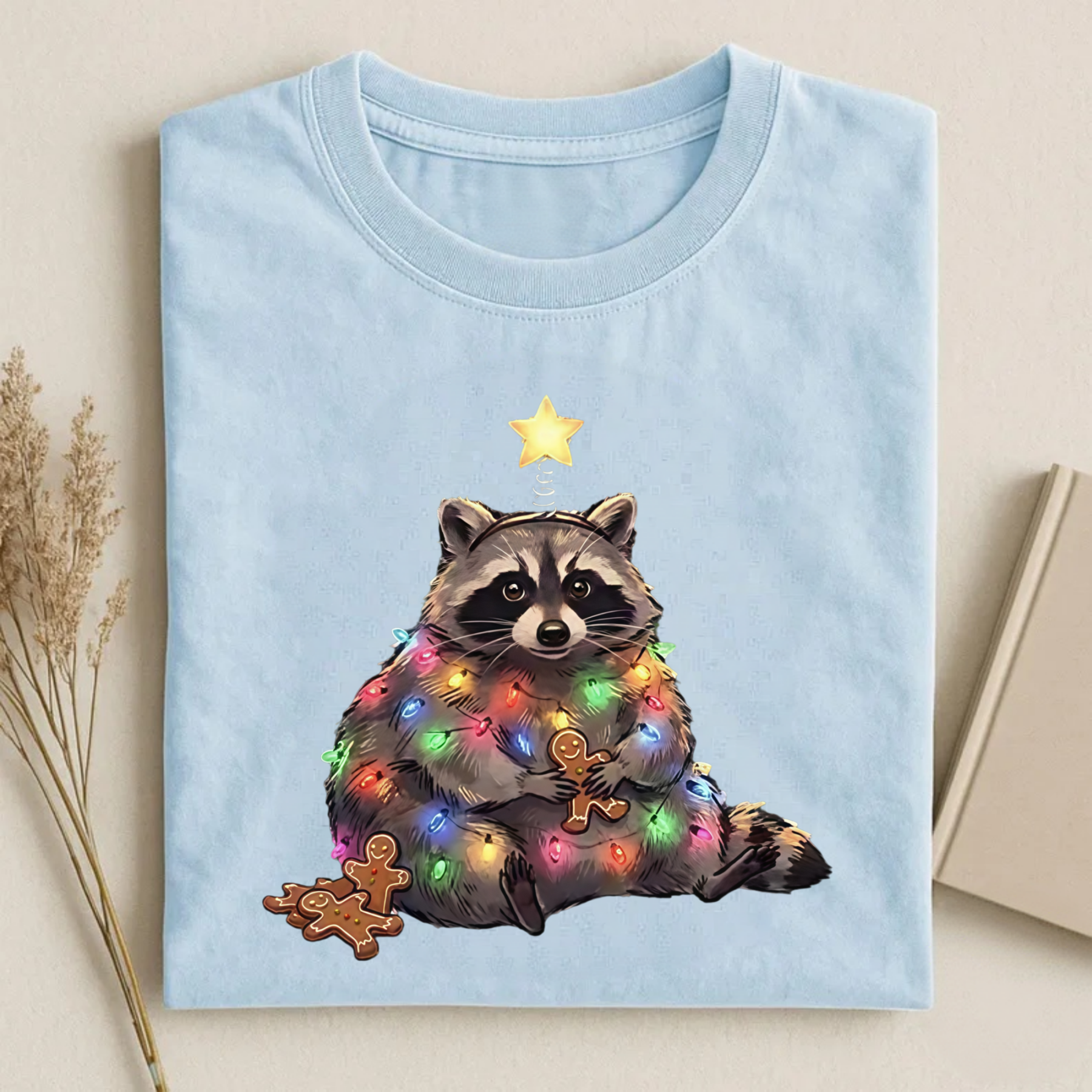 Magmoo Christmas Raccoon Funny Meme T-shirt