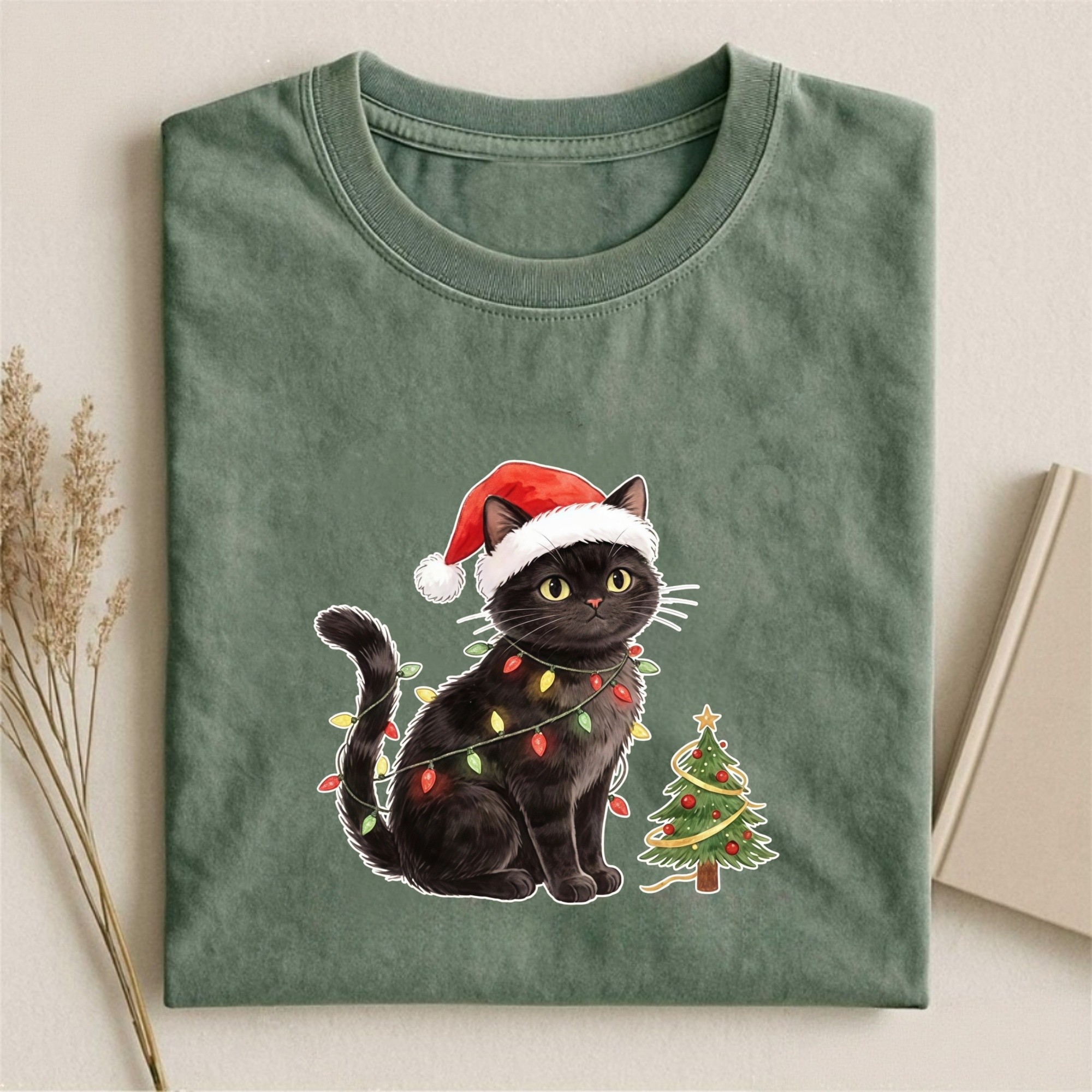 Magmoo Xmas Cat Charm T-shirt