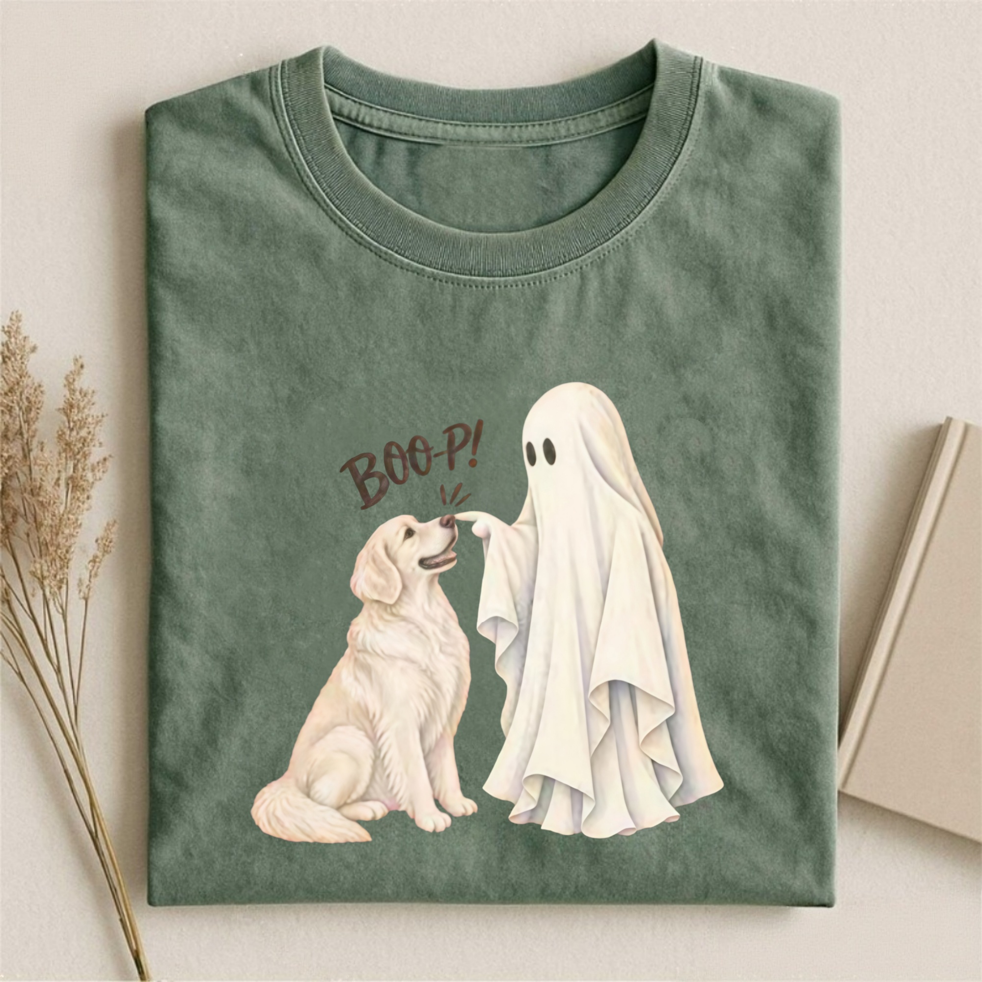 Magmoo Cream Gldn Retriever Boop T-shirt