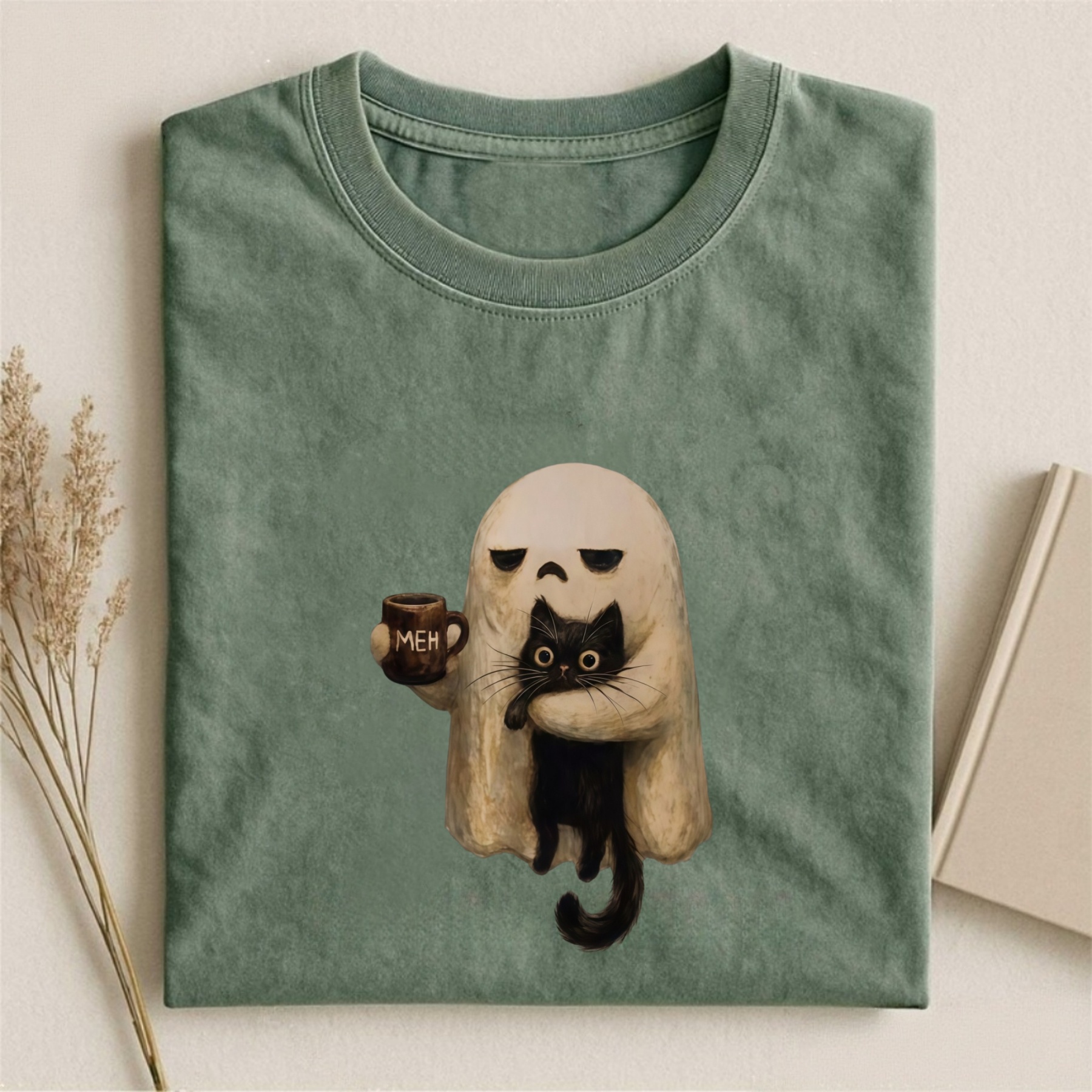 Magmoo Spooky Black Cat Graphic T-shirt