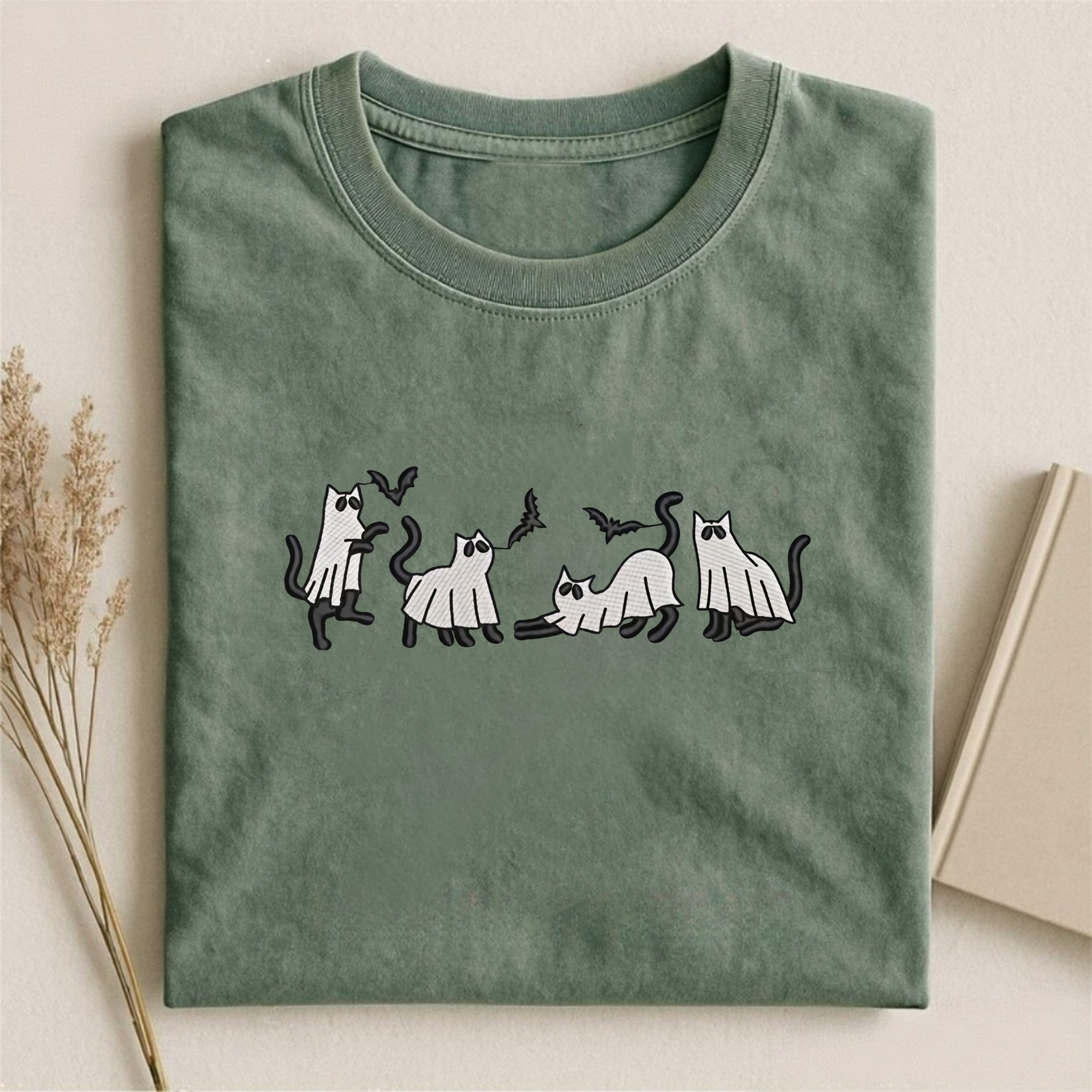 Magmoo Halloween Ghost Cat T-shirt