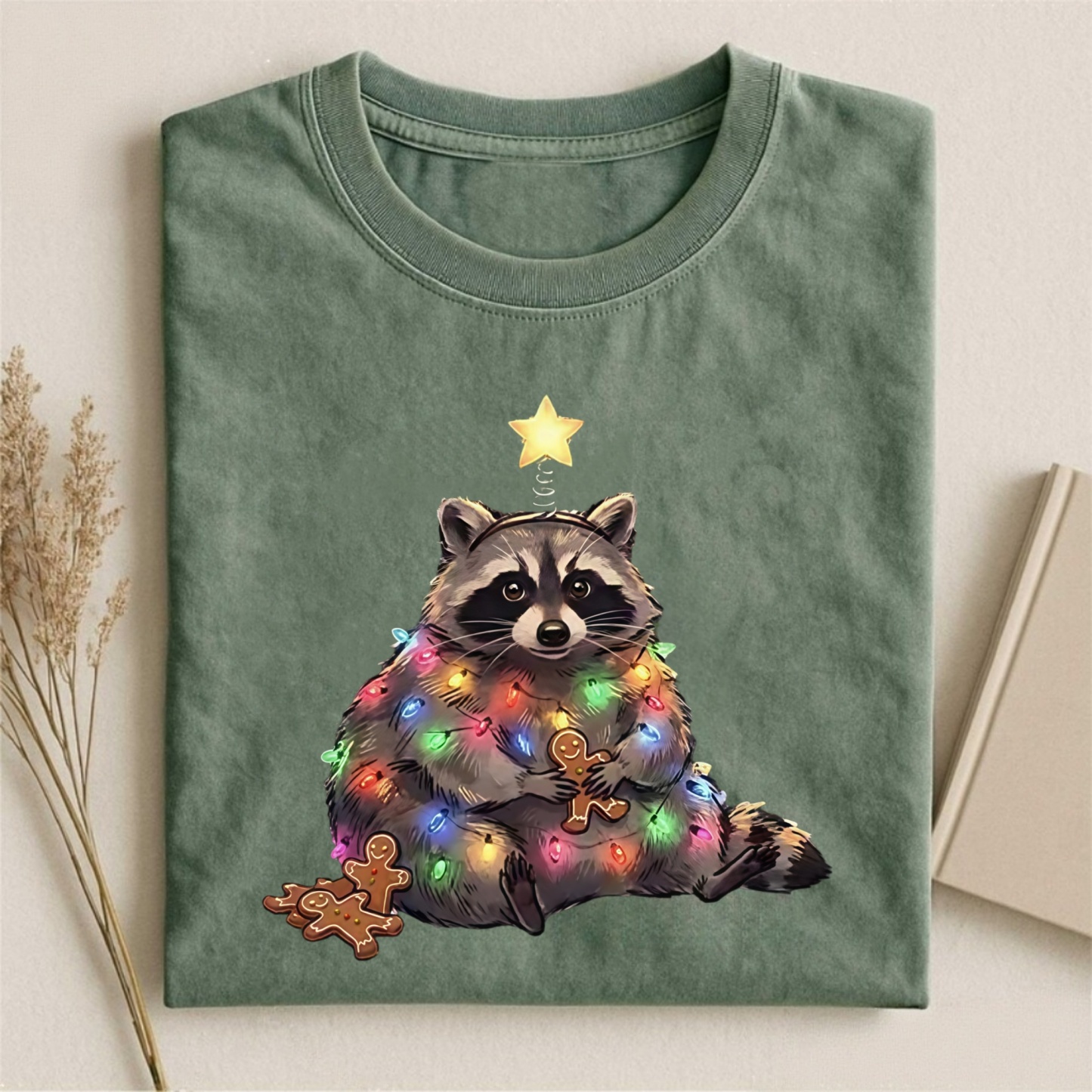 Magmoo Christmas Raccoon Funny Meme T-shirt