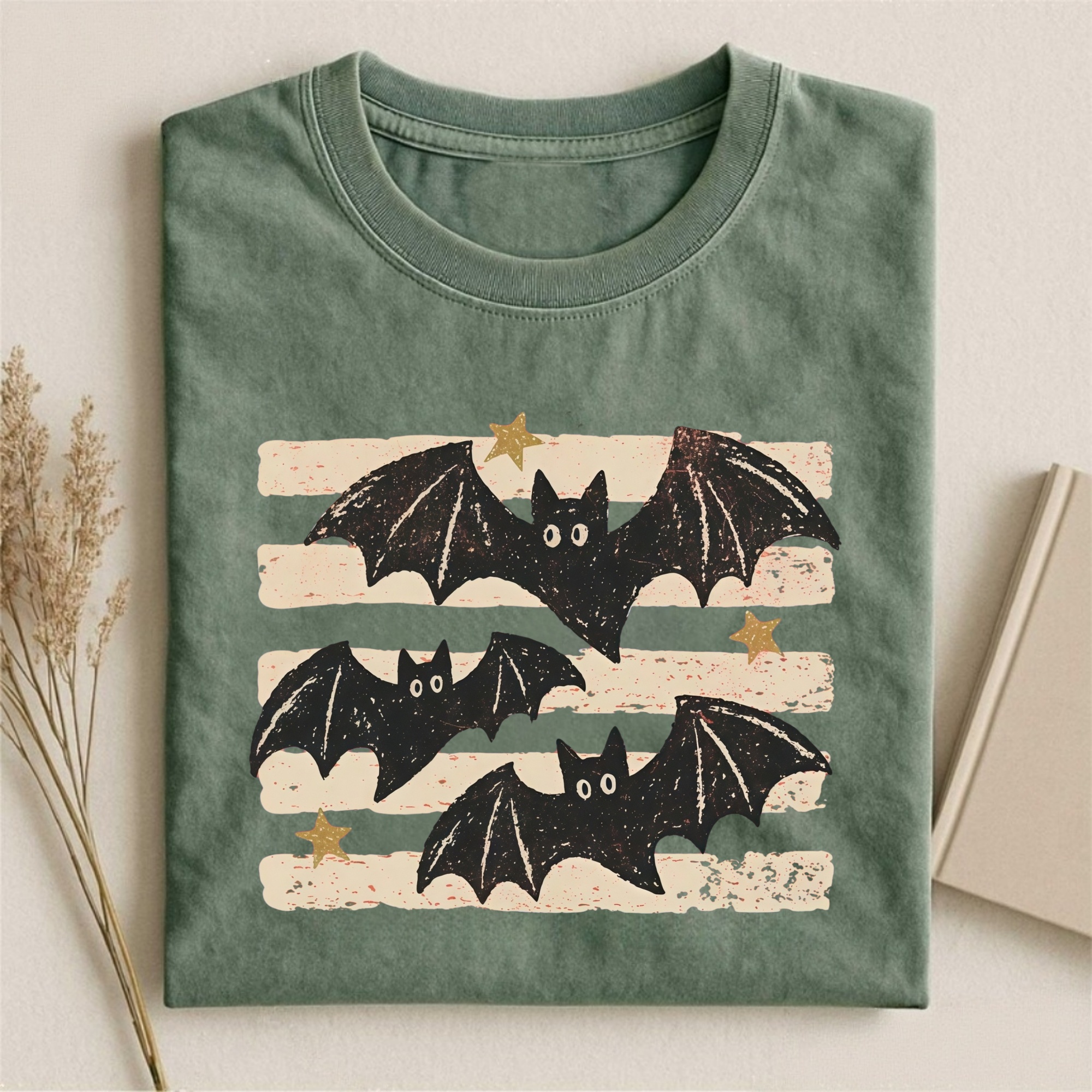Magmoo Vintage Bat Halloween T-shirt