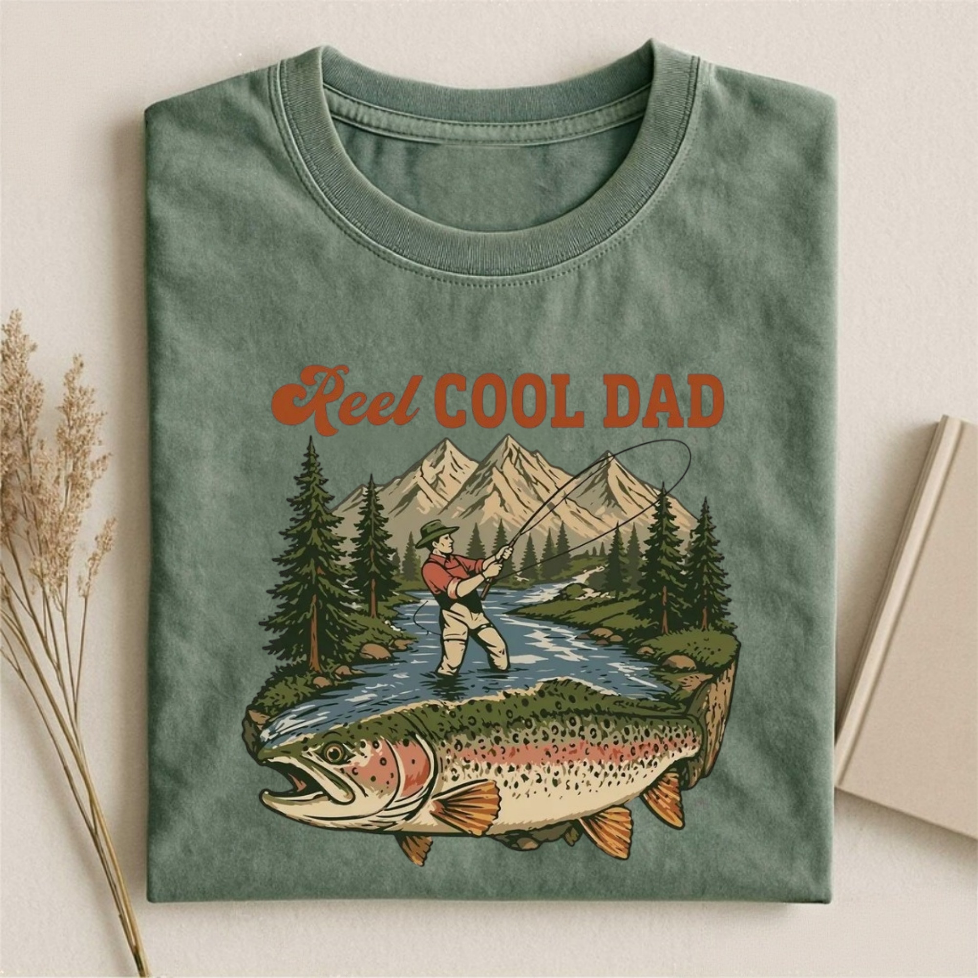 Magmoo Vintage Reel Cool Dad T-shirt