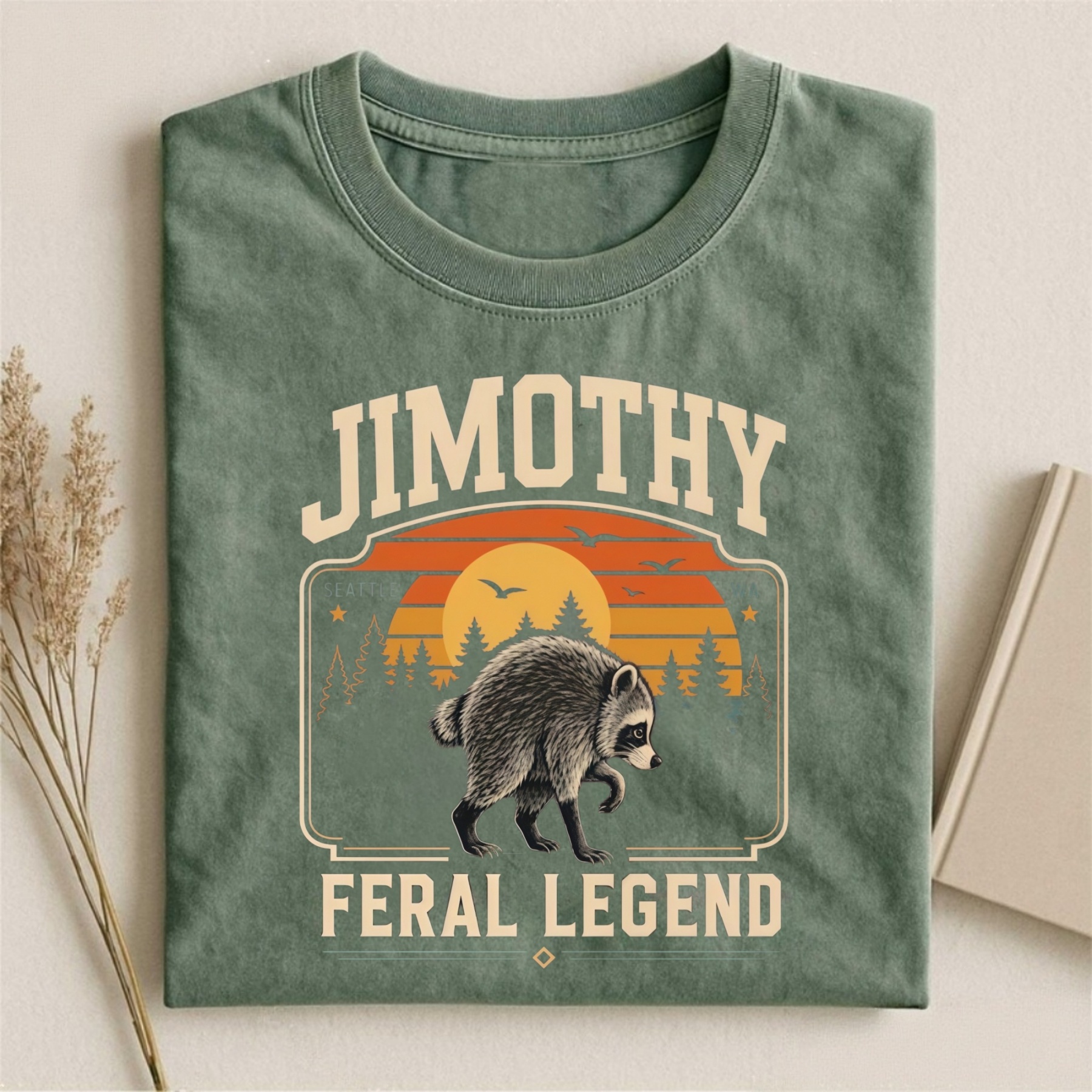 Magmoo Retro Jimothy Raccoon T-shirt
