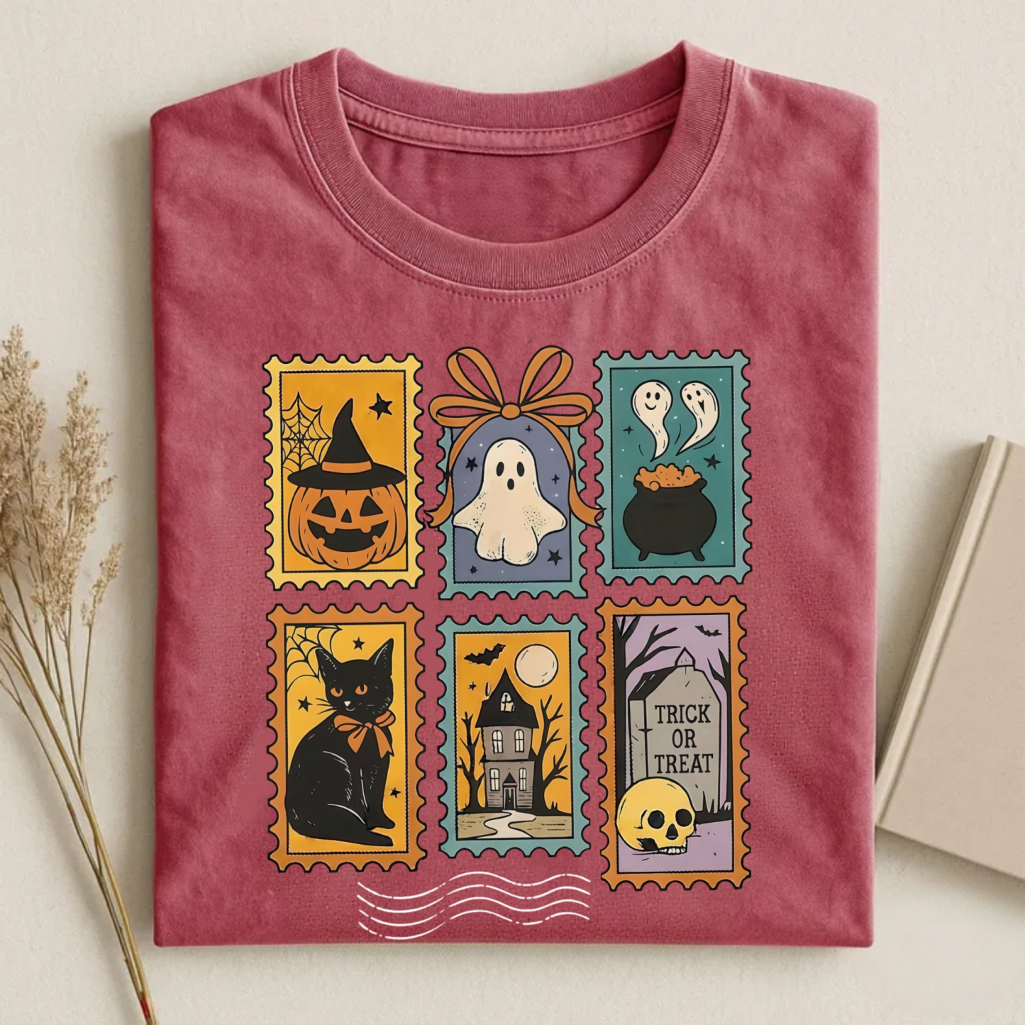 Magmoo Halloween Cute Ghost Pumpkin Cat T-shirt