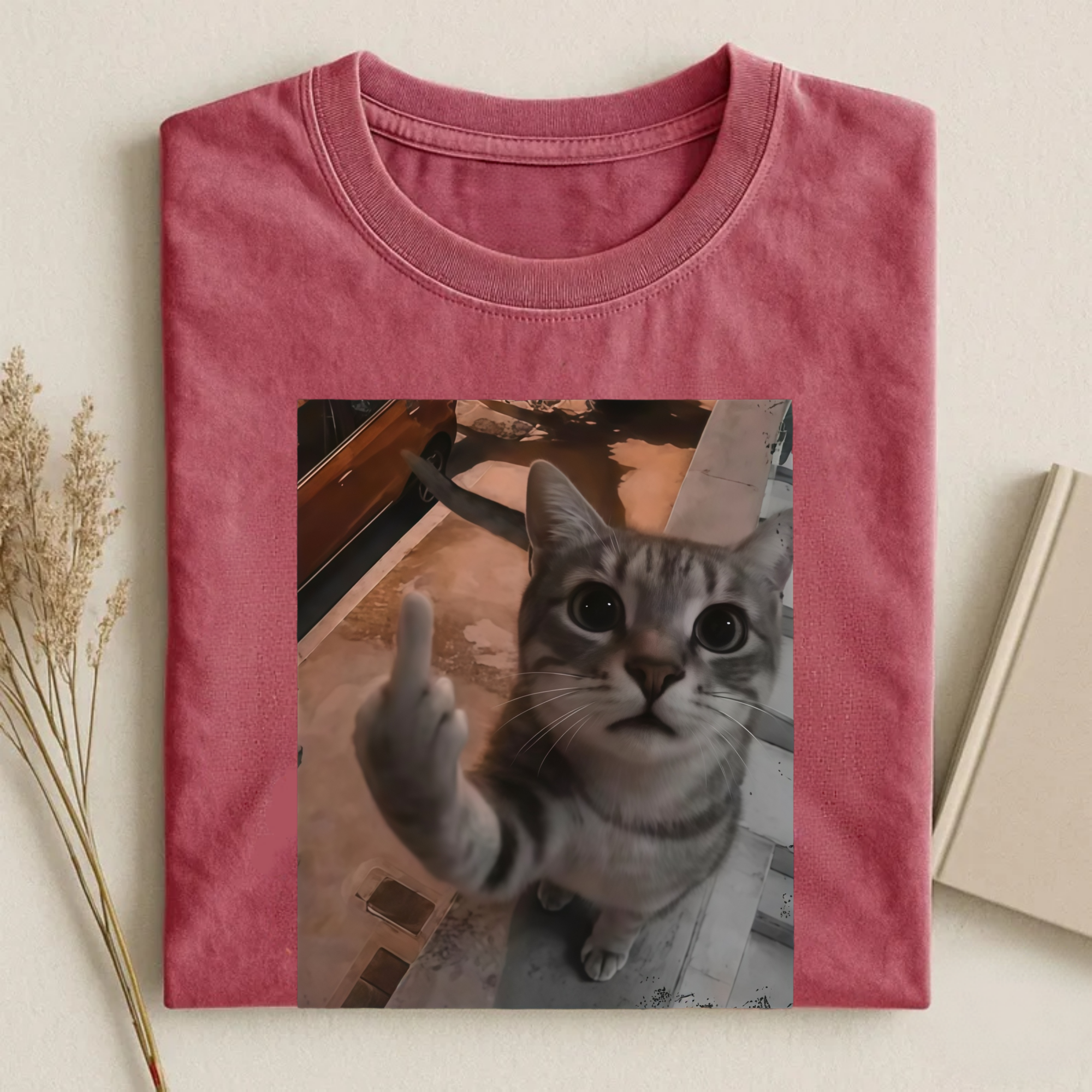 Magmoo Cat's Unapologetic Vintage Salute T-shirt