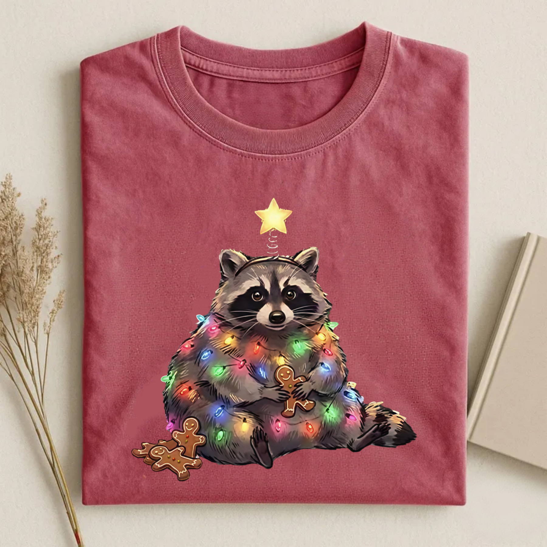 Magmoo Christmas Raccoon Funny Meme T-shirt
