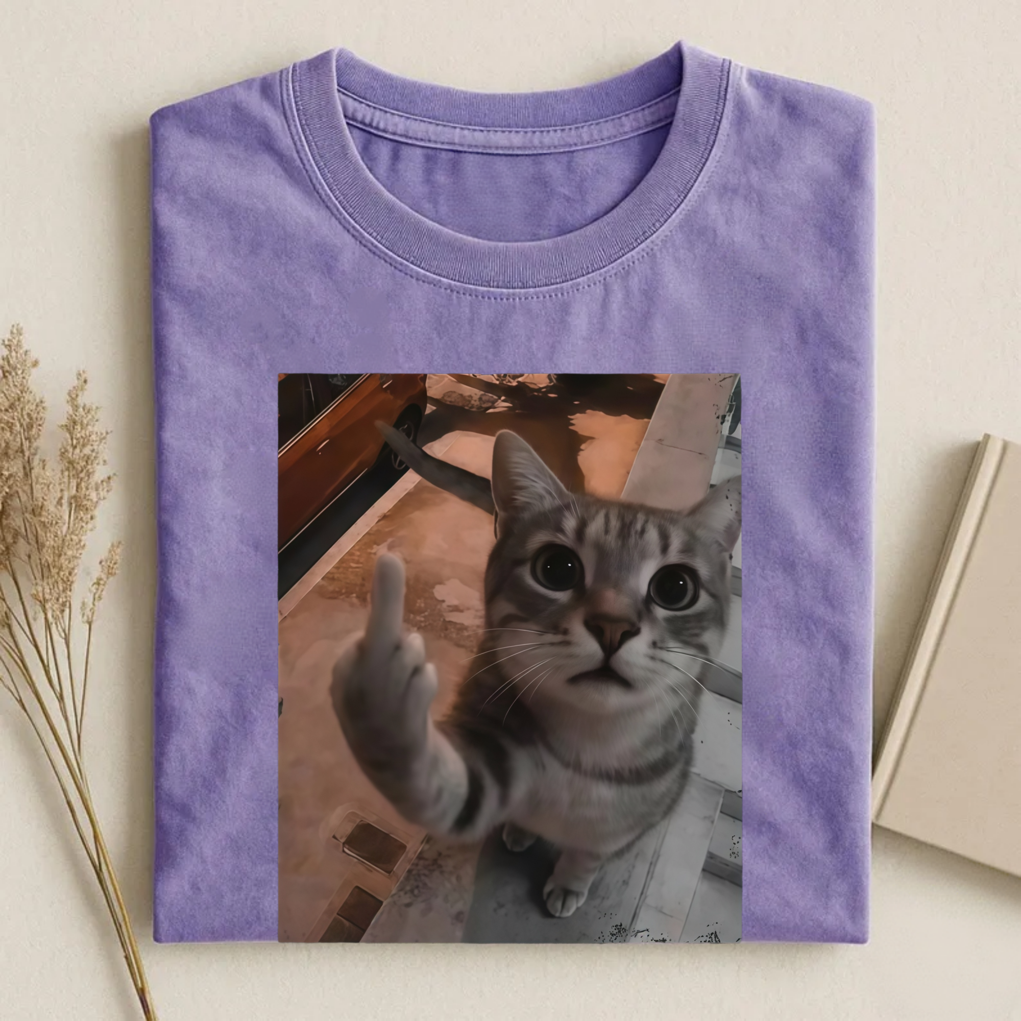 Magmoo Cat's Unapologetic Vintage Salute T-shirt