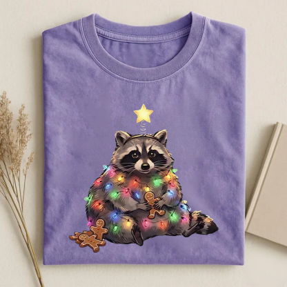 Magmoo Christmas Raccoon Funny Meme T-shirt