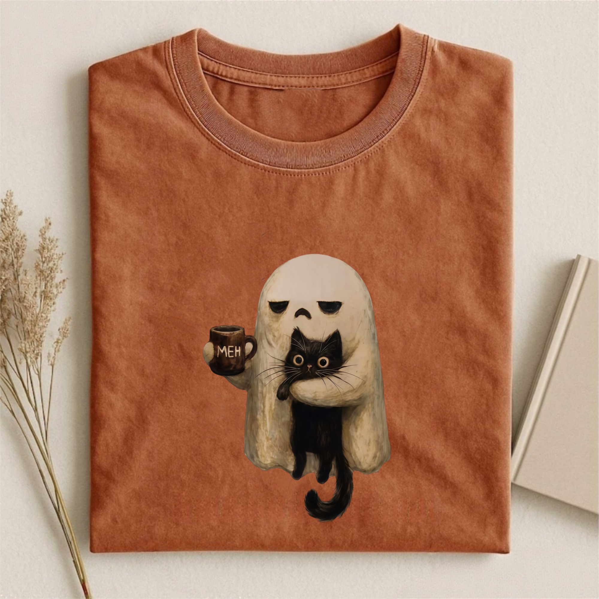 Magmoo Spooky Black Cat Graphic T-shirt