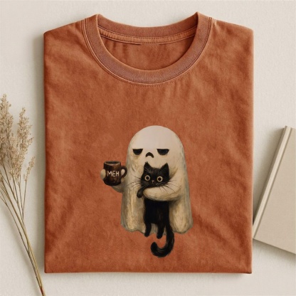 Magmoo Spooky Black Cat Graphic T-shirt