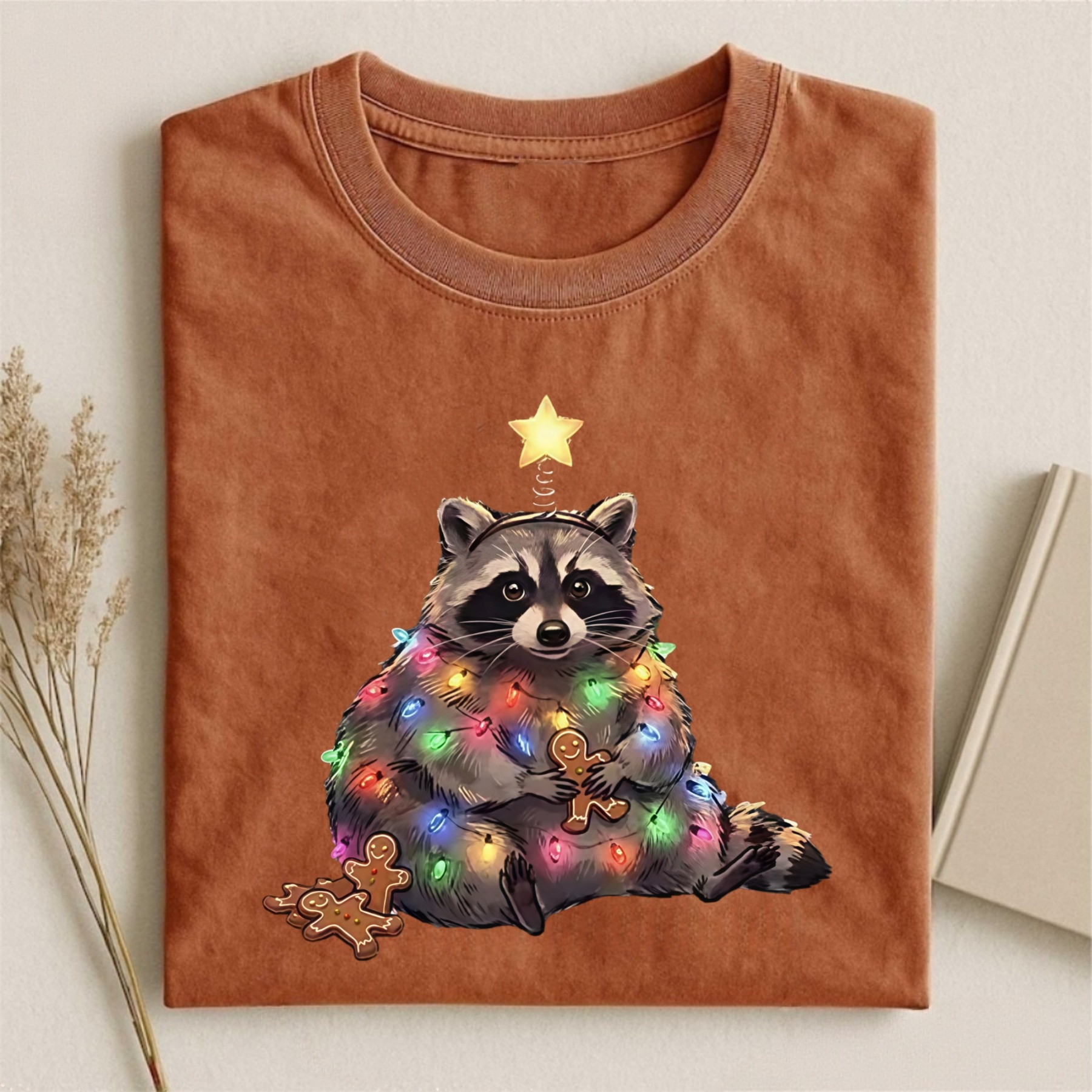 Magmoo Christmas Raccoon Funny Meme T-shirt