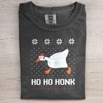 HO HO HONK Christmas T-Shirt-Magmoo