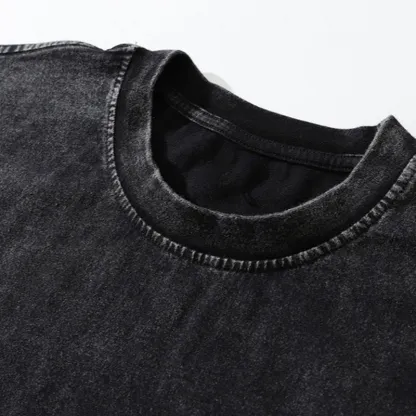 Magmoo Spooky Black Cat Japanese Washed Long Sleeve T-Shirt-Magmoo