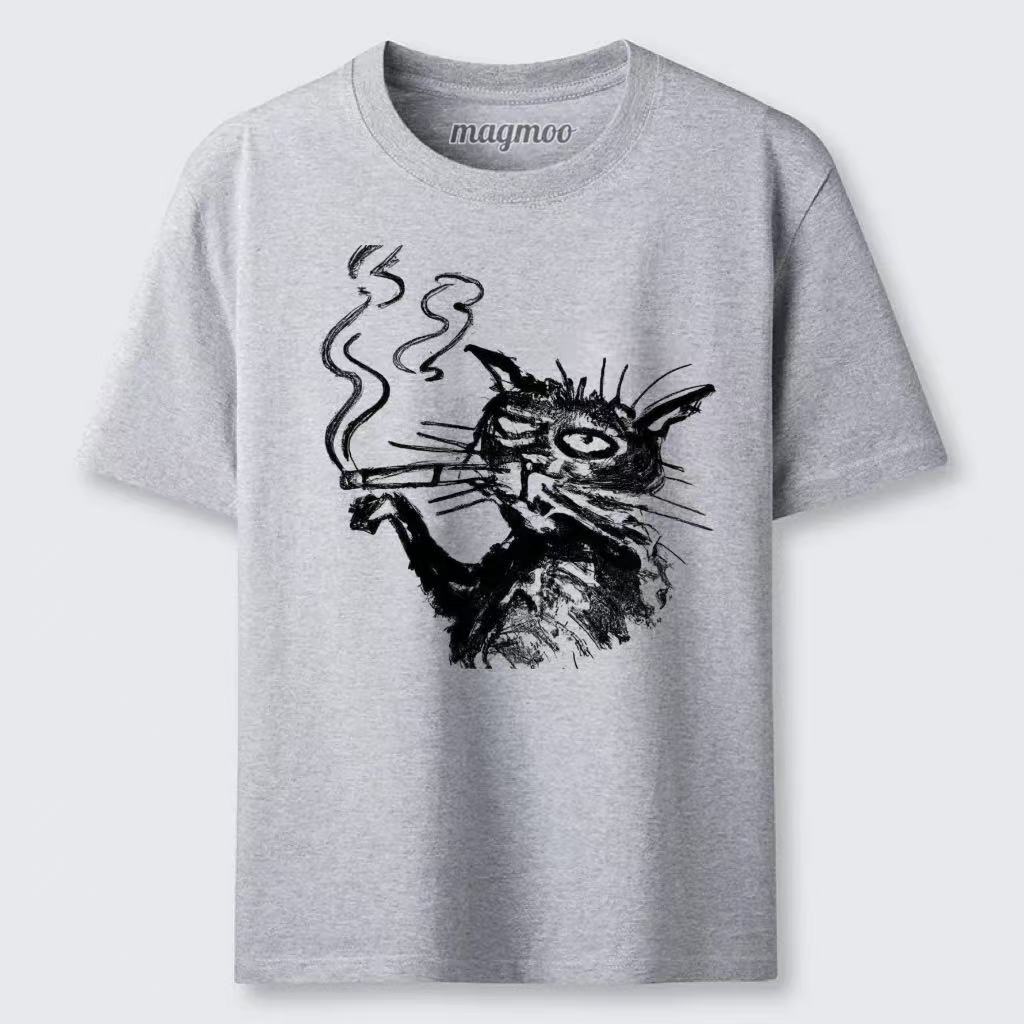 Magmoo Art Smoking Cat T-shirt