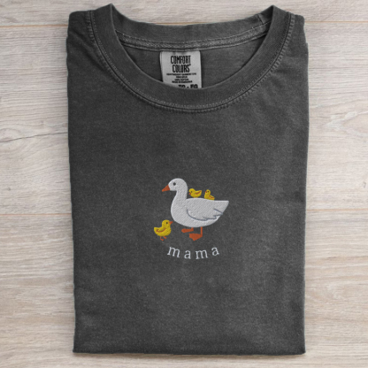 Embroidered Mama Goose T-shirt-Magmoo