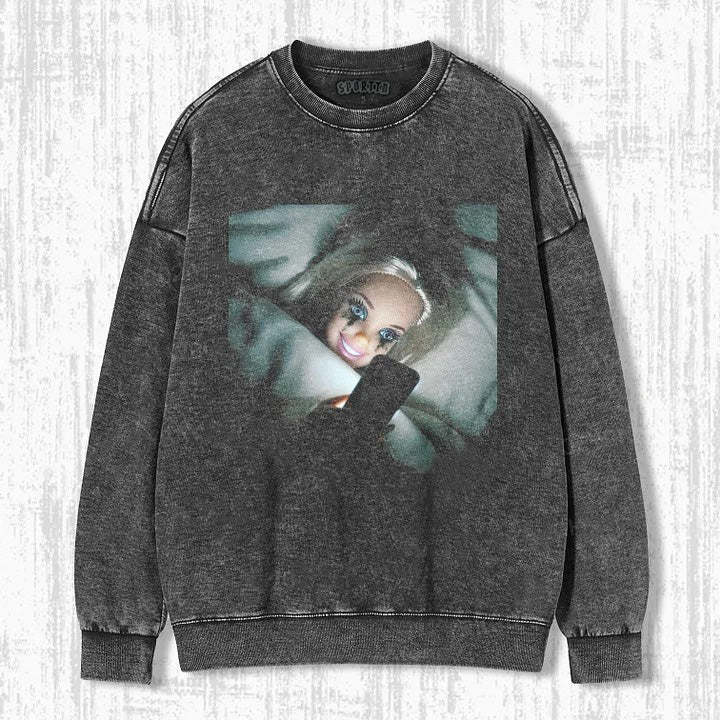 DOLL GIRL MEME SWEATSHIRTS & HOODIES-Magmoo