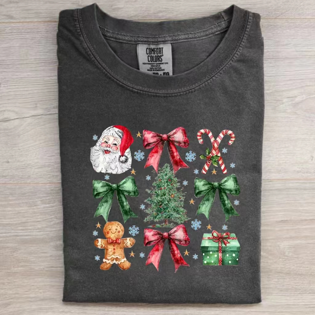 Christmas Coquette Bow T-Shirt