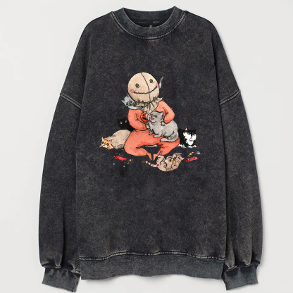 Sam with Cats Horror Shirt/Sweatshirt-Magmoo