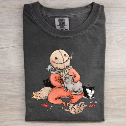 Sam with Cats Horror Shirt/Sweatshirt-Magmoo