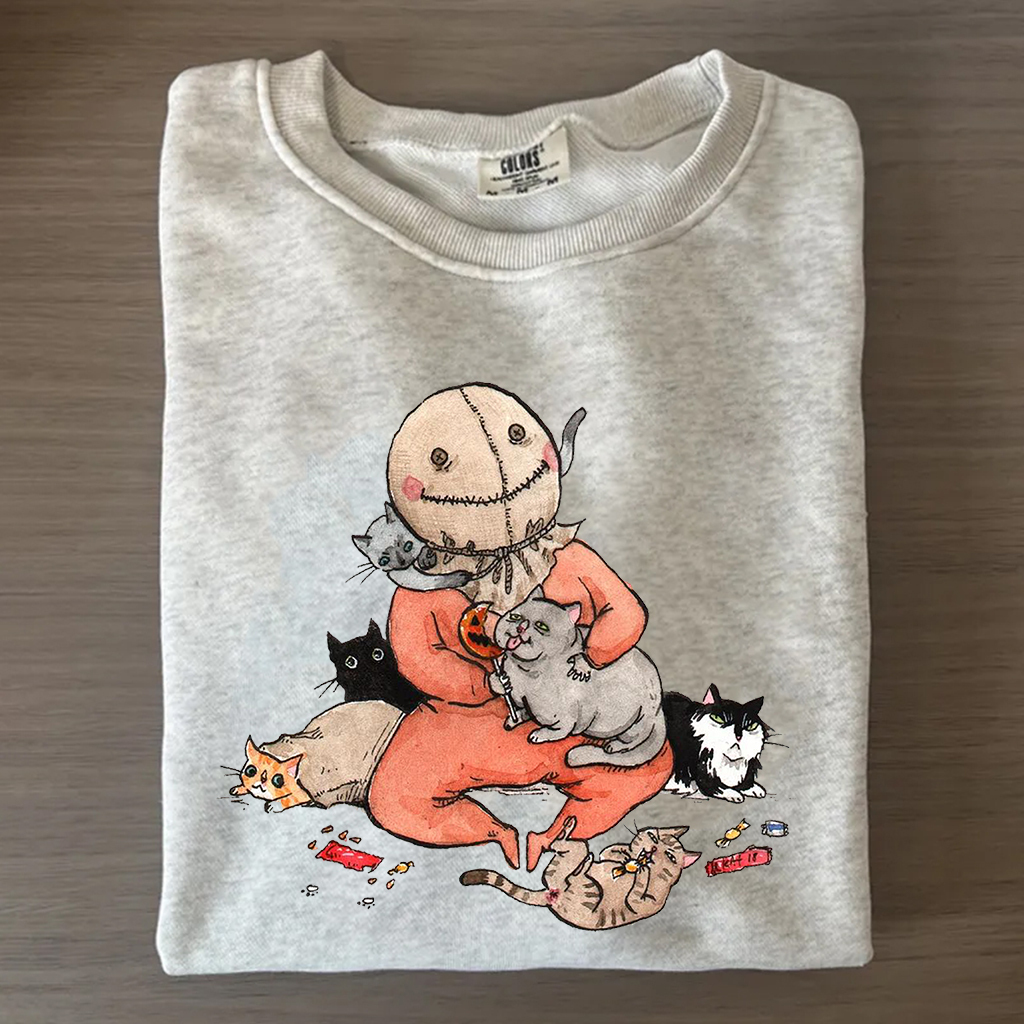 Sam with Cats Horror Shirt/Sweatshirt-Magmoo