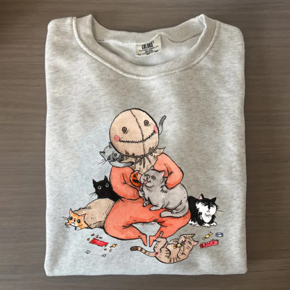Sam with Cats Horror Shirt/Sweatshirt-Magmoo
