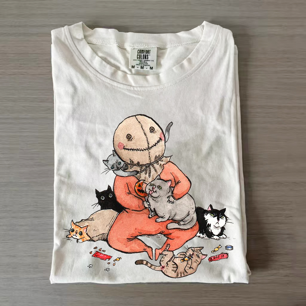 Sam with Cats Horror Shirt/Sweatshirt-Magmoo