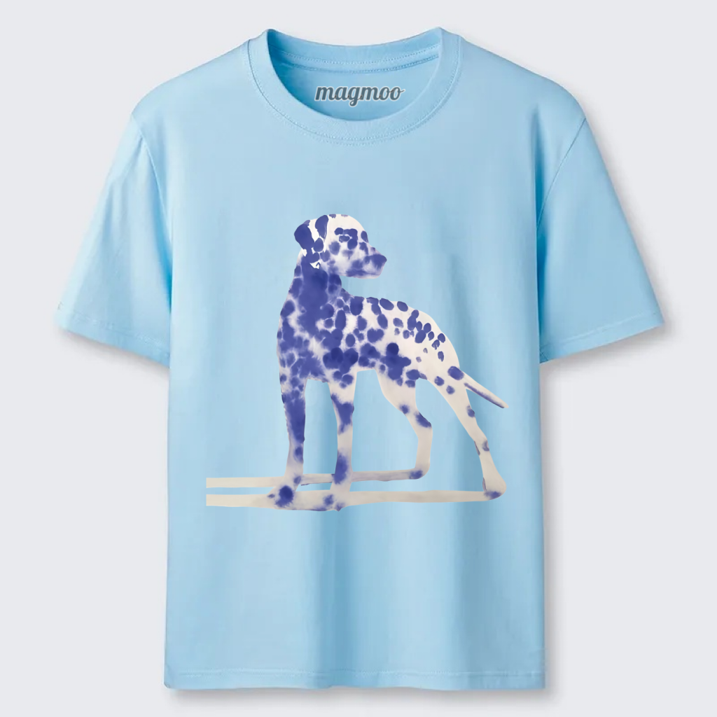 Magmoo Blue Dalmatian Silhouette T-shirt