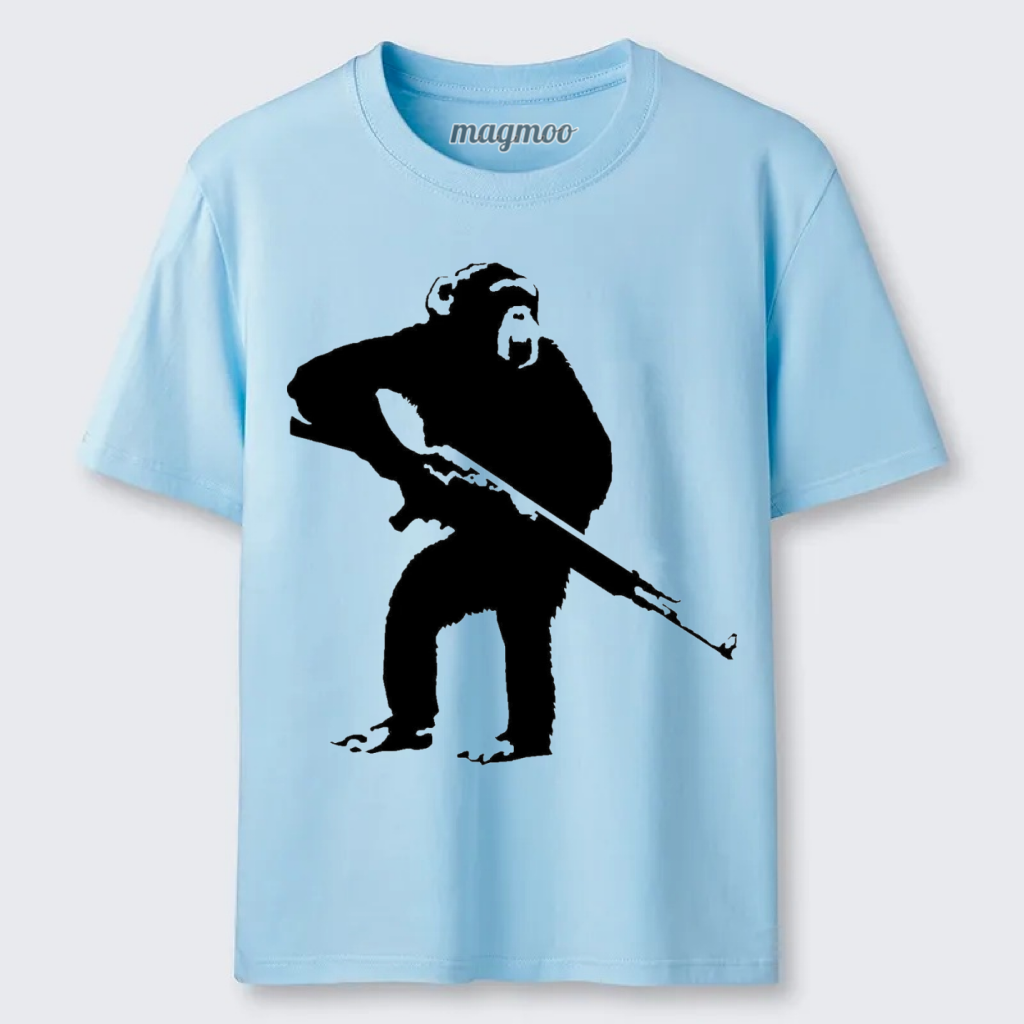 Magmoo Gun-Toting Chimp T-shirt