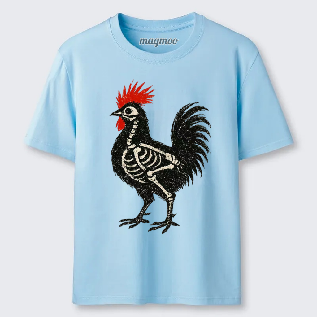 Magmoo Skeleton Rooster T-shirt