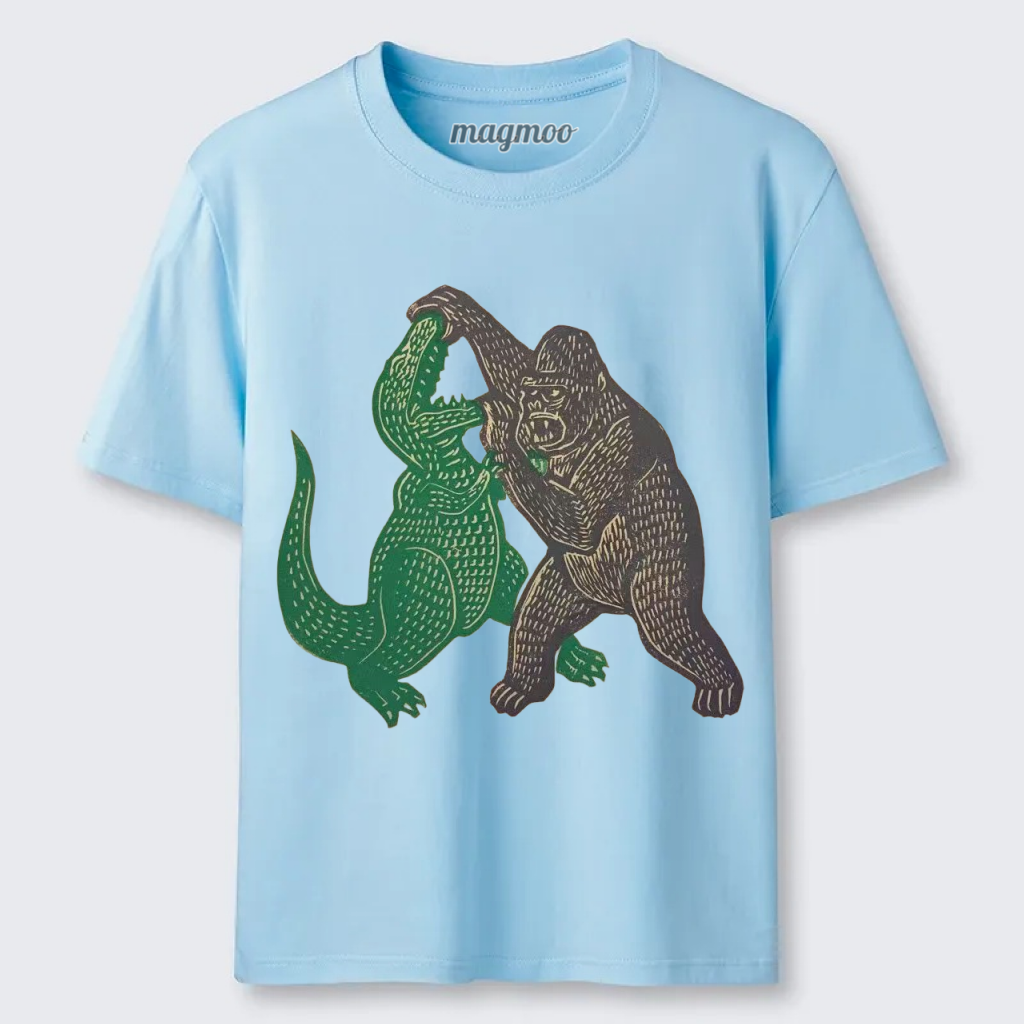 Magmoo Ape vs Alligator T-shirt