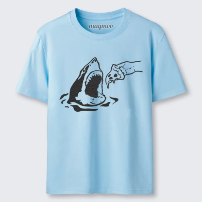 Magmoo Shark Loves Pizza T-shirt