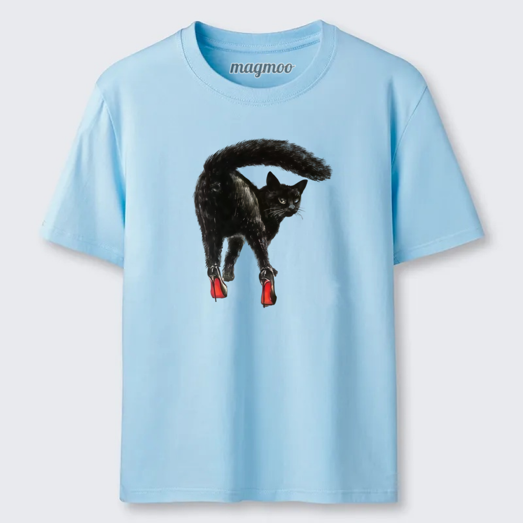 Magmoo Cat In Red Heels T-shirt