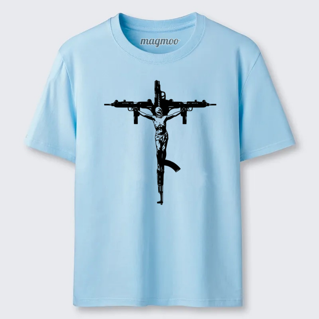 Magmoo Gun Cross Figure T-shirt