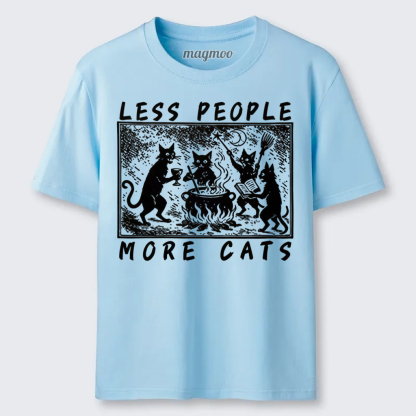 Magmoo Less People More Cats T-shirt