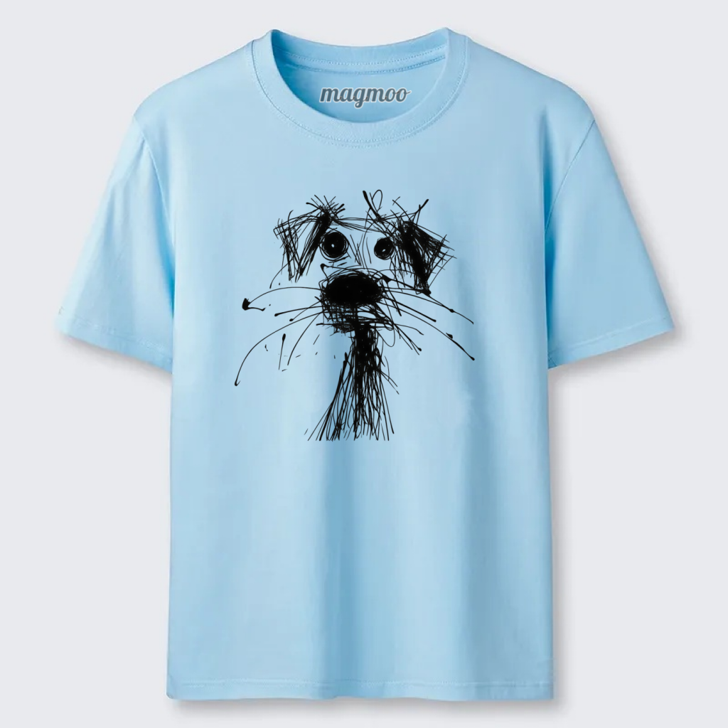 Magmoo Scribble Sketch Dog T-shirt