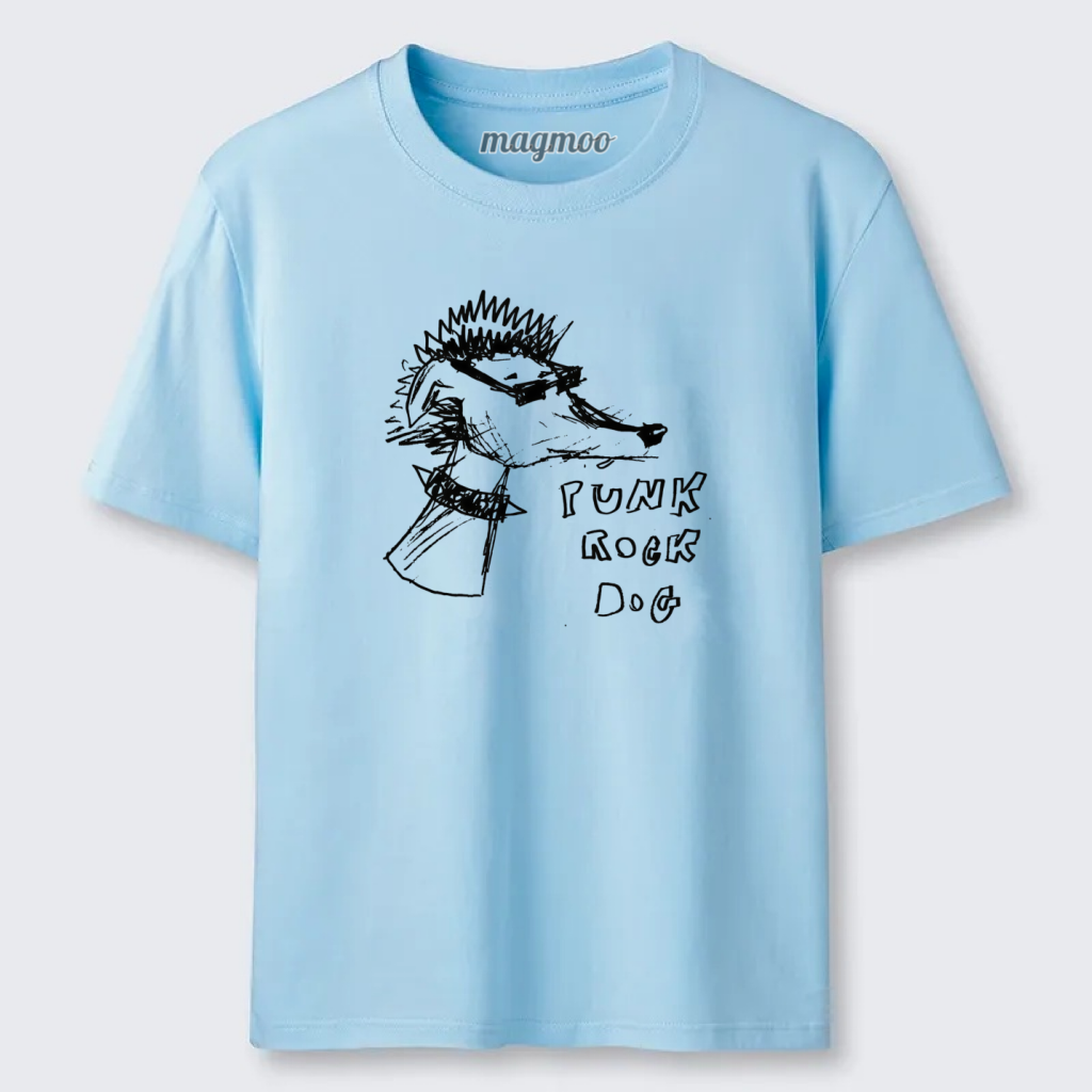 Magmoo Punk Rock Dog Sketch T-shirt