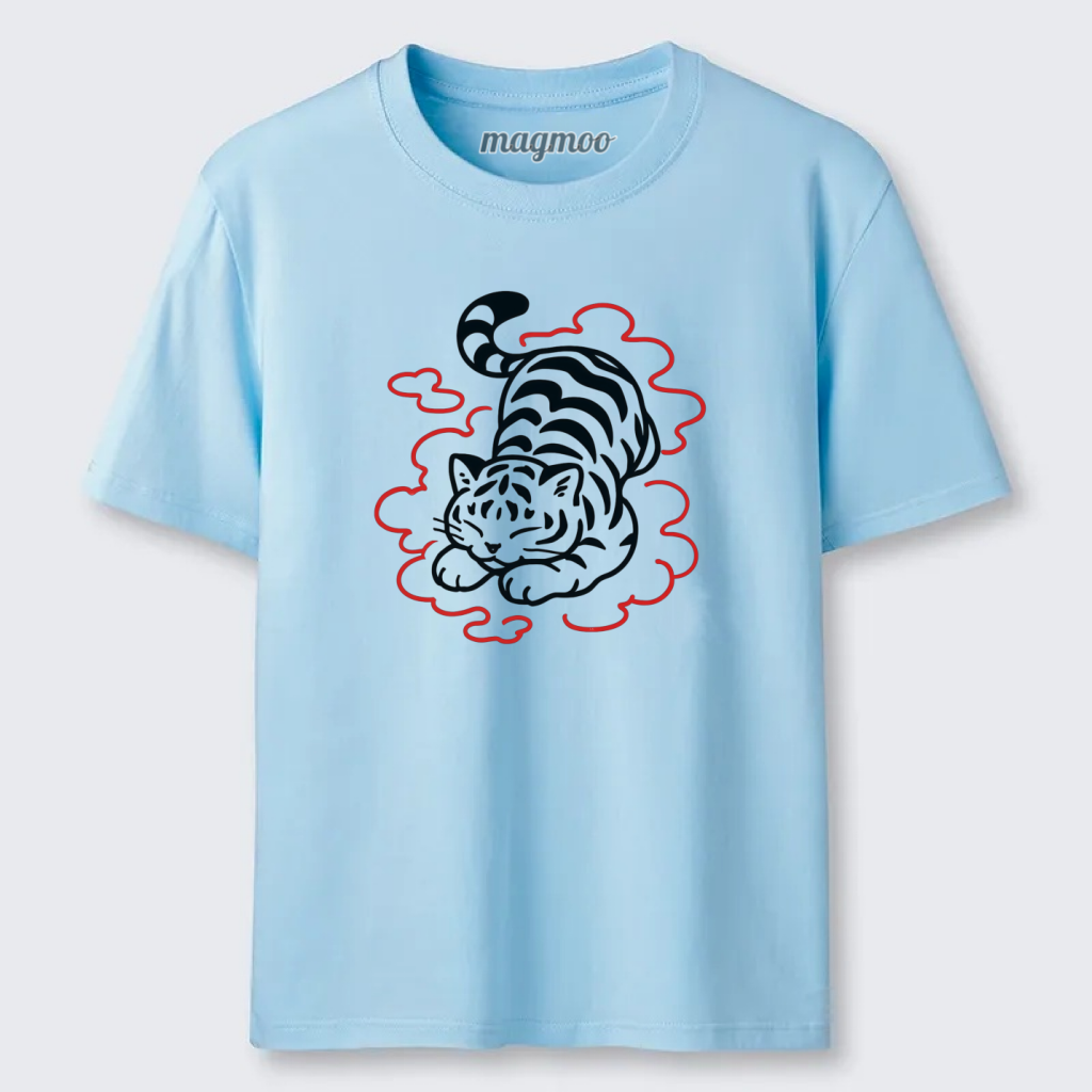 Magmoo Cloud Sleeping White Tiger T-shirt